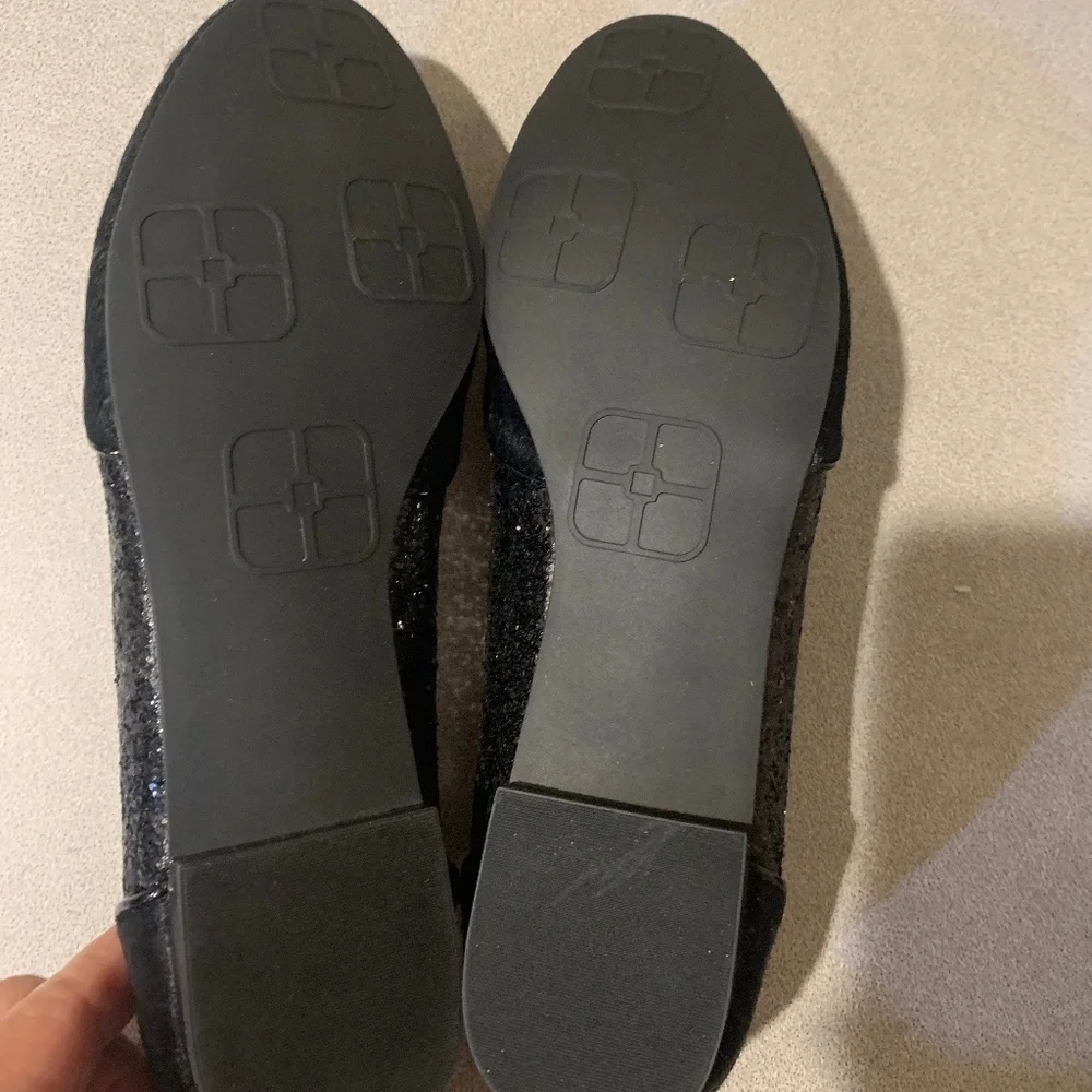 NIB Iman Black Leather Loafers sz 8 M